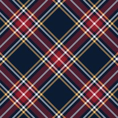 Blue red traditional scottish tartan plaid checkered stripes flannel pattern background