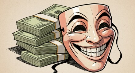 Mask and Money: Financial Deception Concept
