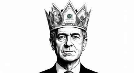 Portrait of a Man with Money Crown