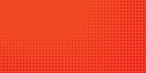 retro Dots halftone orange color pattern gradient texture with technology digital background. Dots pop art comics orange
