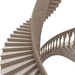 Dreamscape stairways on white background