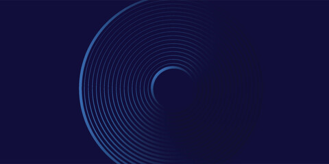 Blue abstract background with blue glowing geometric lines. Modern shiny blue oval lines pattern. Curved lines. Futuristic technology concept. modern