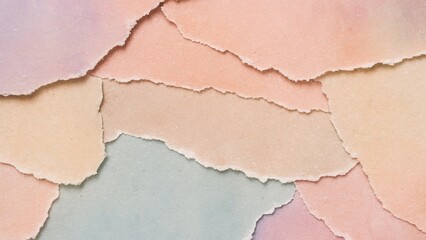 Overlapping Pastel Paper Collage Texture Background