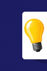 Glossy Light Bulb Cartoon Icon
