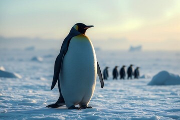 Fototapeta premium penguin in antarctica