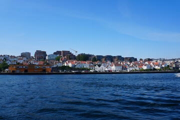 Fototapeta premium Blick auf den Stadtteil Gamle in Stavanger in Norwegen