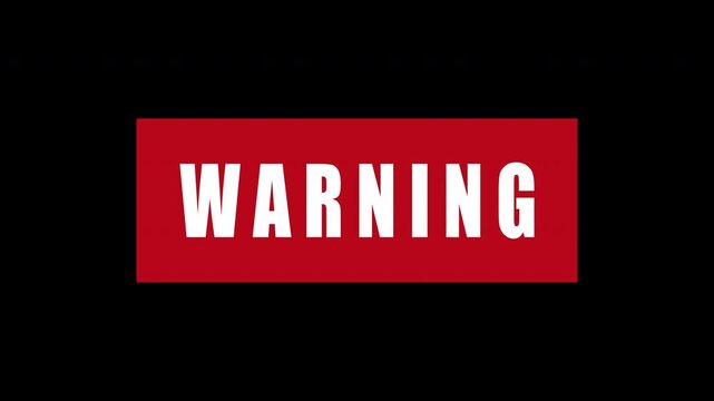 Warning sign commercial explicit content. Sensitive content sign opening video. Censor Icon warning adult , viewer direction advised, sensitive sign animation on transparent background