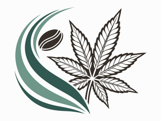 Fototapeta premium Cannabis and Coffee: A Synergistic Design