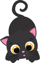 Cute Halloween Cat with pumpkins and costume