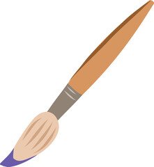 Hand drawn vector illustration of brush for painting, cartoon style