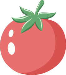 Tomato vector illustration, flat design, icon flat style