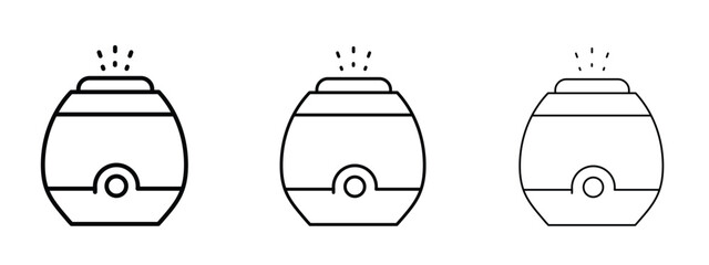 Humidifier icon in outline stroke style symbol.