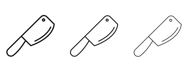 Hatchet icon in outline stroke style symbol.