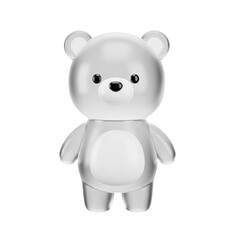 Kawaii 3D Glass Polar Bear Full Body Cute Cartoon Animal