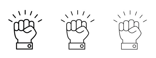 Empowerment icon in outline stroke style symbol.