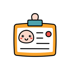 A cute id card vector art illustration