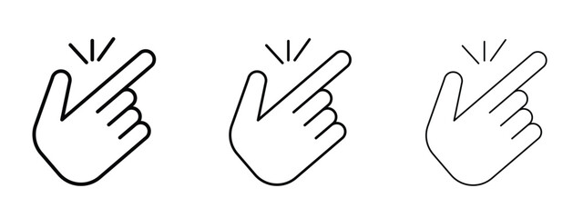 Easy icon in outline stroke style symbol.