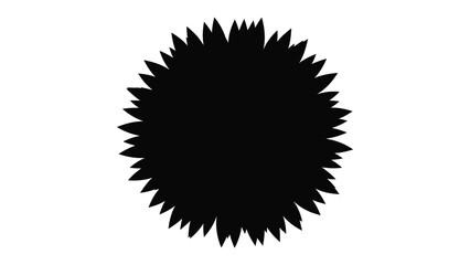 Silhouette Bush: A stylized silhouette of a bush, with its spiky and jagged outlines, creates a stark and bold image in a minimalist style. 