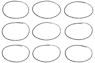 Hand drawn circle line vector illustration doodle sketch style for concept design. doodle round circles for message note mark design element. vector illustration