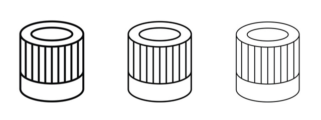 Air filter icon in outline stroke style symbol.