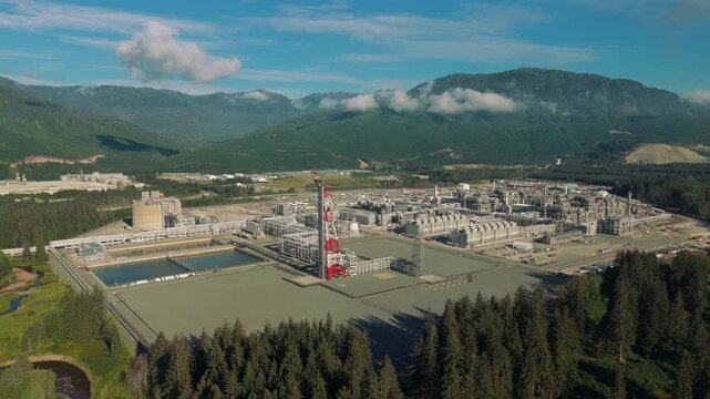 An overview of the site of a natural gas processing plant in British Columbia, Part 1