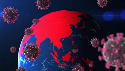 Earth with viruses, Asian focus