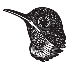 A Vibrant Macro Close-up of a Hummingbird, a Tiny and Energetic Bird with a Jewel-Toned Body Hovering by a Flower to Feed on Nectar