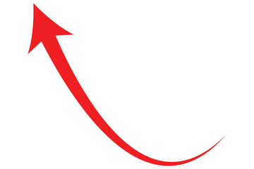 red curve arrows icon. eps 10