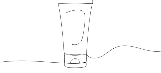 White toothpaste tube packaging isolated on a white background, a common object for beauty and cosmetic needs