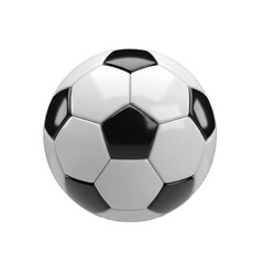 Obraz premium 3d icon of classic black and white soccer ball isolated on transparent background