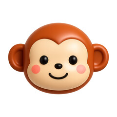 PNG Cute monkey face illustration