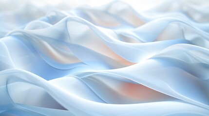 Fototapeta premium Soft flowing fabric waves in gentle hues creating a serene and tranquil atmosphere for design