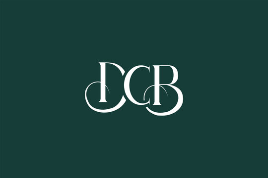 Initial DCB creative letter logo design. Elegant Monogram Logo Design with Decorative Elements and Typography