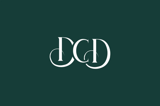 Initial DCD creative letter logo design. Elegant Monogram Logo Design with Decorative Elements and Typography