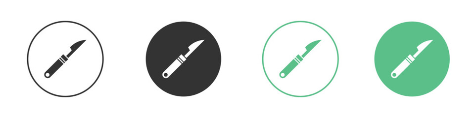 Scalpel icons silhouette in flat black style.