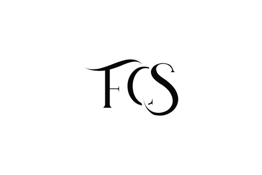 Initial FCS creative letter logo design. Elegant Monogram Logo Design with Decorative Elements and Typography
