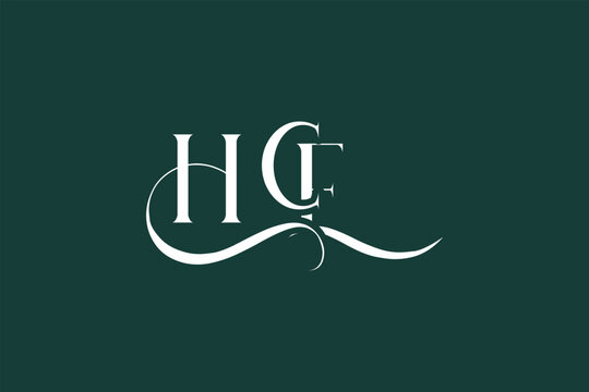 Initial HCE creative letter logo design. Elegant Monogram Logo Design with Decorative Elements and Typography