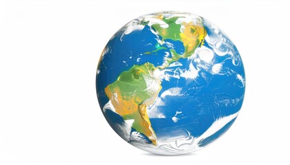 A detailed view of Earth showcasing the Americas and surrounding oceans.