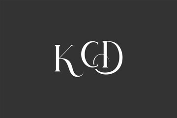 Initial KCD creative letter logo design. Elegant Monogram Logo Design with Decorative Elements and Typography