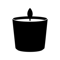 Elegant Black and White Candle Silhouette with a Minimalist Artistic Touch