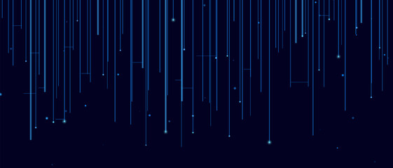 Futuristic vector tech background with vertical lines and digital elements.