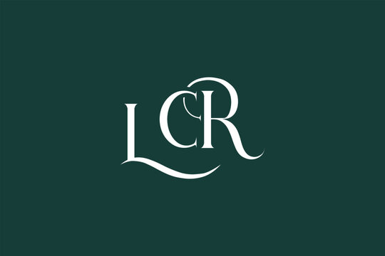 Initial LCR creative letter logo design. Elegant Monogram Logo Design with Decorative Elements and Typography