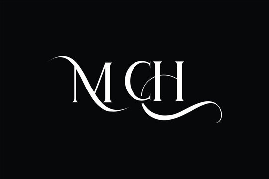 Initial MCH creative letter logo design. Elegant Monogram Logo Design with Decorative Elements and Typography