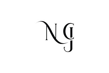 Obraz premium Initial NCJ creative letter logo design. Elegant Monogram Logo Design with Decorative Elements and Typography
