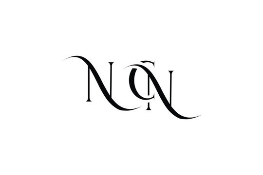 Initial NCN creative letter logo design. Elegant Monogram Logo Design with Decorative Elements and Typography