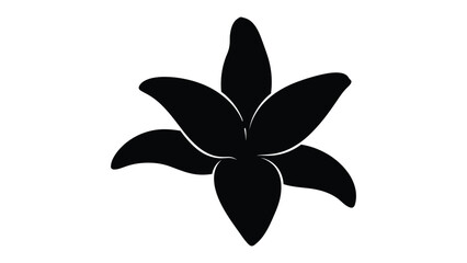 Monochromatic Flower: Elegant and minimalist illustration of a blossoming flower, its petals and form defined by clean lines and striking monochrome contrast, creating a timeless design.