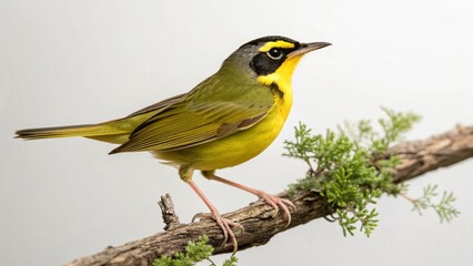 Obraz premium Kentucky Warbler on studio background