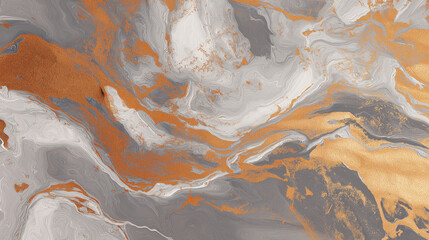 Naklejka premium An abstract marbled texture in grey and metallic yellow creates a sophisticated, modern, and visually dynamic surface with elegant color contrast.