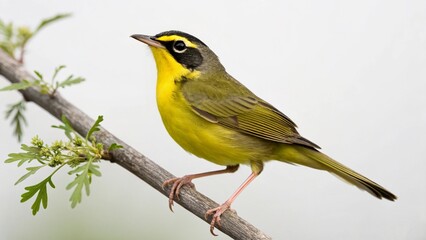 Obraz premium Kentucky Warbler on studio background