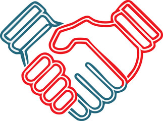 Obraz premium handshake icon vector